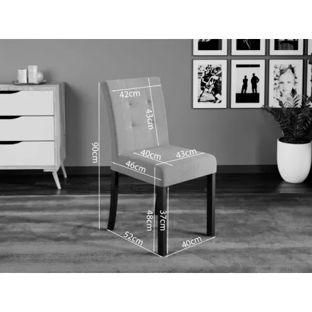 Plus II. szék, Barrel 09 szövettel, fekete lábakkal