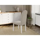 Grand szék, krém színben, fehér lábakkal