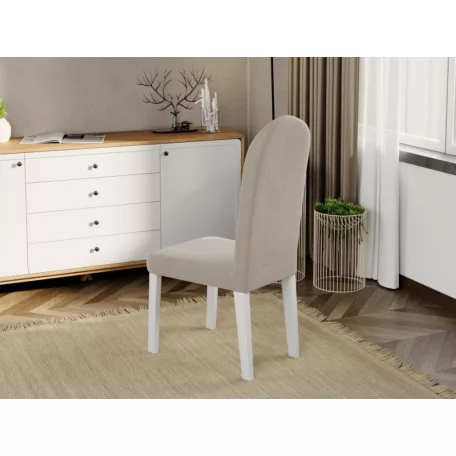 Grand szék, krém színben, fehér lábakkal