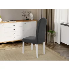 Grand szék, sötétszürke színben, fehér lábakkal