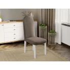 Grand szék, barna színben, fehér lábakkal