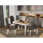 Grand szék, barna színben, fehér lábakkal