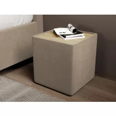 Mango négyzet alakú éjjeliszekrény szett – bézs