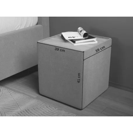 Mango négyzet alakú éjjeliszekrény szett – bézs