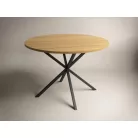 Spira kerekasztal, étkezőasztal fahatású asztallappal