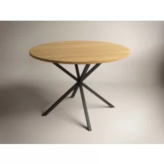 Spira kerekasztal, étkezőasztal fahatású asztallappal