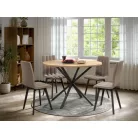 Spira kerekasztal, étkezőasztal fahatású asztallappal