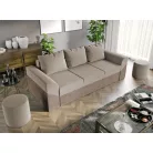 Cali kanapé bézs bársony/capuccino bordázott színben