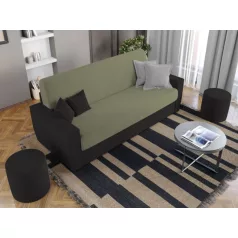 Corsica kanapé zöld/fekete színben