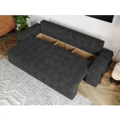 Molly kanapé sötétszürke színben plüssös szövet