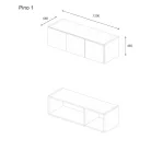 Pino 1 magasító 120 cm fehér színben