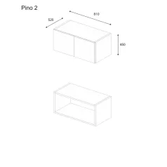 Pino 2 magasító 81 cm sonoma színben