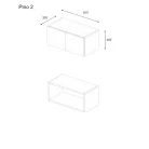 Pino 2 magasító 81 cm artisan színben