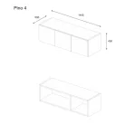 Pino 4 magasító 144 cm fehér színben