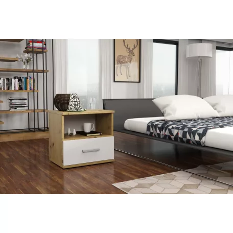 GODA II 1 S éjjeliszekrény artisan/fehér színben