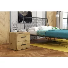 GODA II 2 S éjjeliszekrény artisan tölgy színben