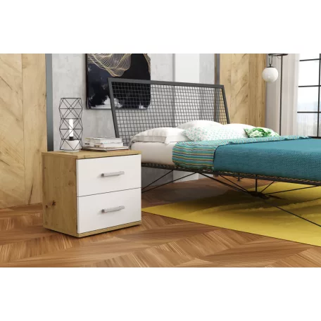 GODA II 2 S éjjeliszekrény artisan/fehér színben