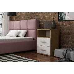 GODA III 2 S éjjeliszekrény artisan/fehér színben