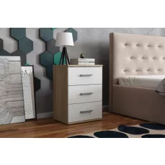 GODA III 3 S éjjeliszekrény sonoma/fehér színben