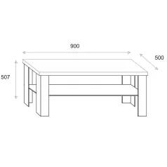 Olga dohányzóasztal fehér színben