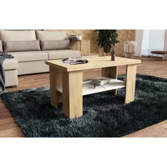 Olga dohányzóasztal craft/fehér színben