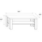 Olga dohányzóasztal wenge színben