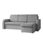 Totii sarok ülőgarnitúra világos szürke szövettel ágyazható, ágyneműtartós Lux 05