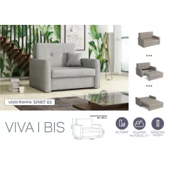   VIVA BIS I. előre nyíló rugós fotelágy Spirit 03 színben