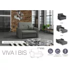 VIVA BIS I. előre nyíló rugós fotelágy Manila 15 színben