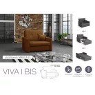 VIVA BIS I. előre nyíló rugós fotelágy Manila 31 színben