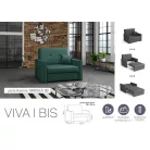 VIVA BIS I. előre nyíló rugós fotelágy Manila 38 színben