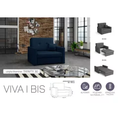   VIVA BIS I. előre nyíló rugós fotelágy Trinity 30 színben