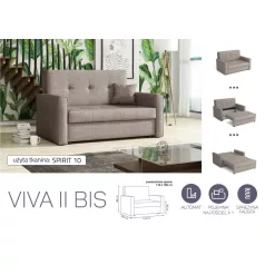   VIVA BIS II. előre nyíló rugós kanapé SPIRIT 10 színben