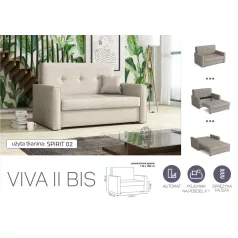   VIVA BIS II. előre nyíló rugós kanapé SPIRIT 02 színben