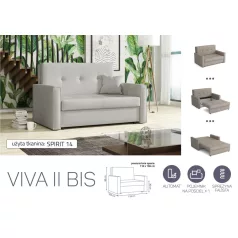   VIVA BIS II. előre nyíló rugós kanapé SPIRIT 14 színben