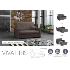   VIVA BIS II. előre nyíló rugós kanapé MANILA 05  színben