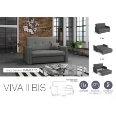   VIVA BIS II. előre nyíló rugós kanapé MANILA 15  színben