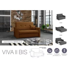  VIVA BIS II. előre nyíló rugós kanapé MANILA 31  színben