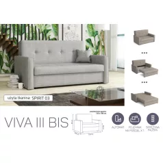   VIVA BIS III. előre nyíló rugós kanapé Spirit 03 színben