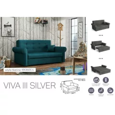 VIVA SILVER III. előre nyíló rugós kanapékronos 04