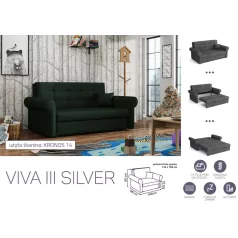   VIVA SILVER III. előre nyíló rugós kanapékronos 14 színben