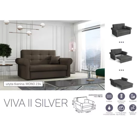 VIVA SILVER II. előre nyíló rugós kanapé Mono 234 színben