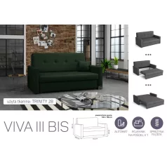   VIVA BIS III. előre nyíló rugós kanapé Trinity 28 színben