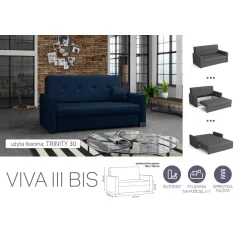   VIVA BIS III. előre nyíló rugós kanapé Trinity 30 színben