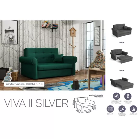 VIVA SILVER II. előre nyíló rugós kanapé Mono 232 színben