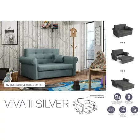 VIVA SILVER II. előre nyíló rugós kanapé Mono 248 színben