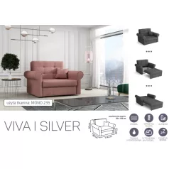   VIVA SILVER I. előre nyíló rugós fotelágy Mono 235 színben