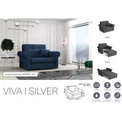   VIVA SILVER I. előre nyíló rugós fotelágy Mono 241 színben
