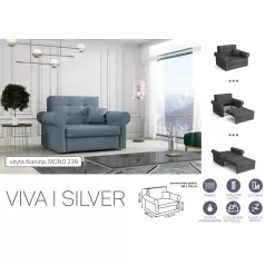   VIVA SILVER I. előre nyíló rugós fotelágy Mono 239 színben