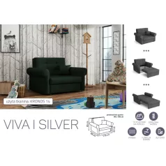   VIVA SILVER I. előre nyíló rugós fotelágykronos 14 színben